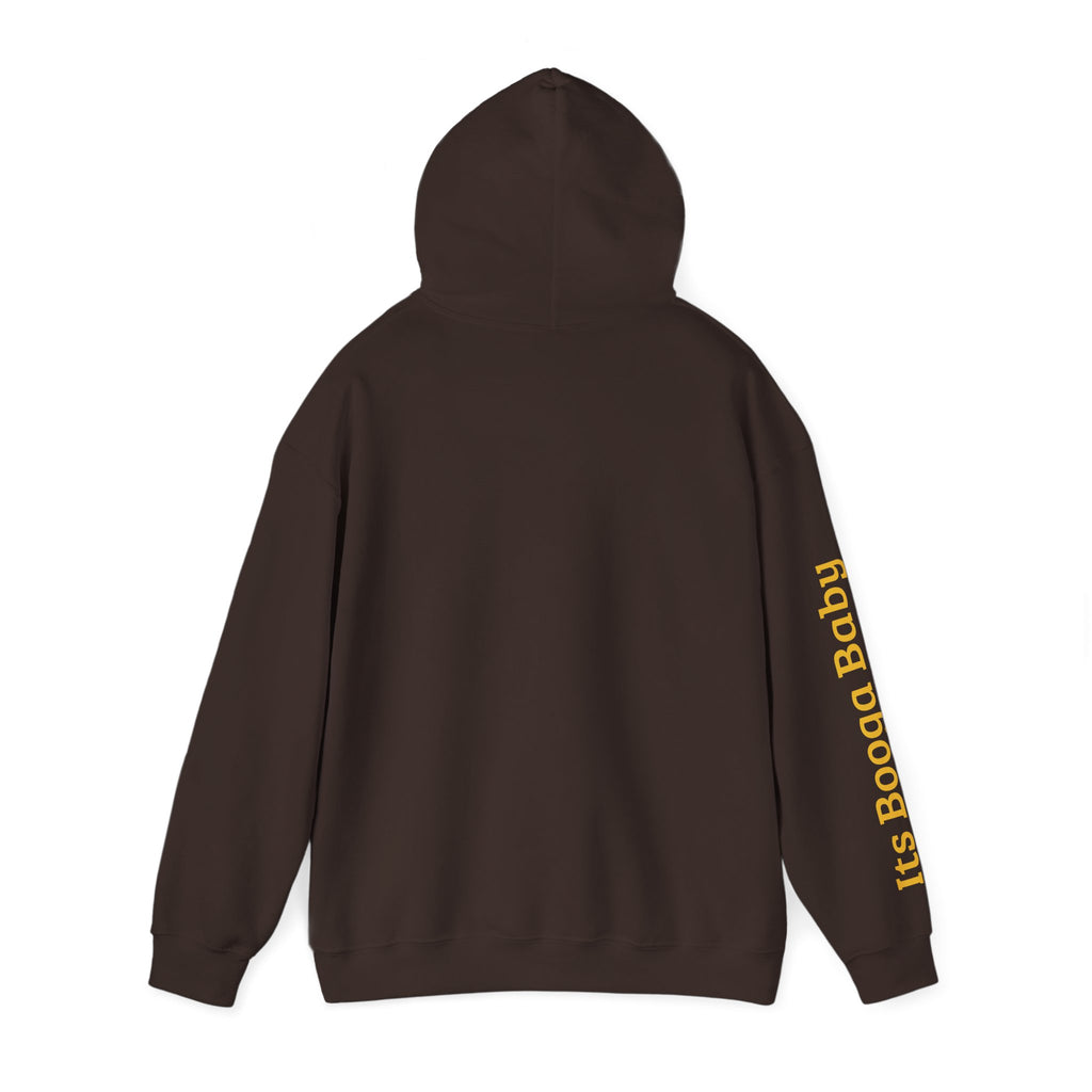 Bear With Hat Minimalist Hoodie — Casual Cute Animal Graphic Sweatshirt