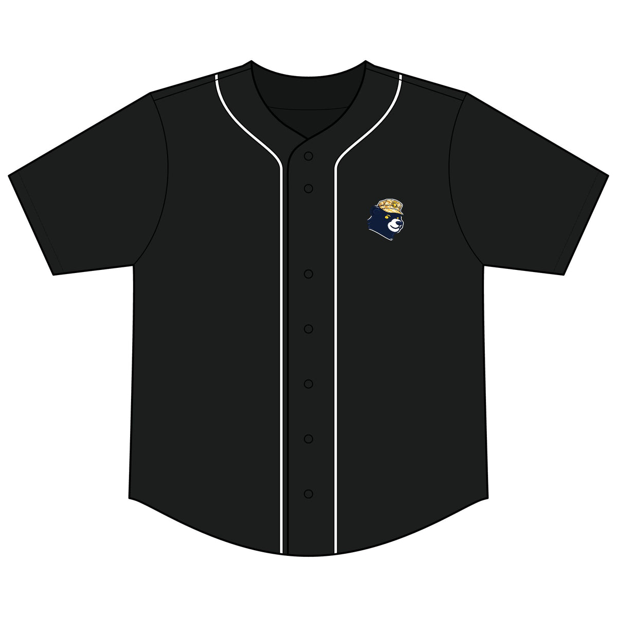 Military Bear Baseball Jersey — Tactical Soldier Graphic Short Sleeve Button-Up