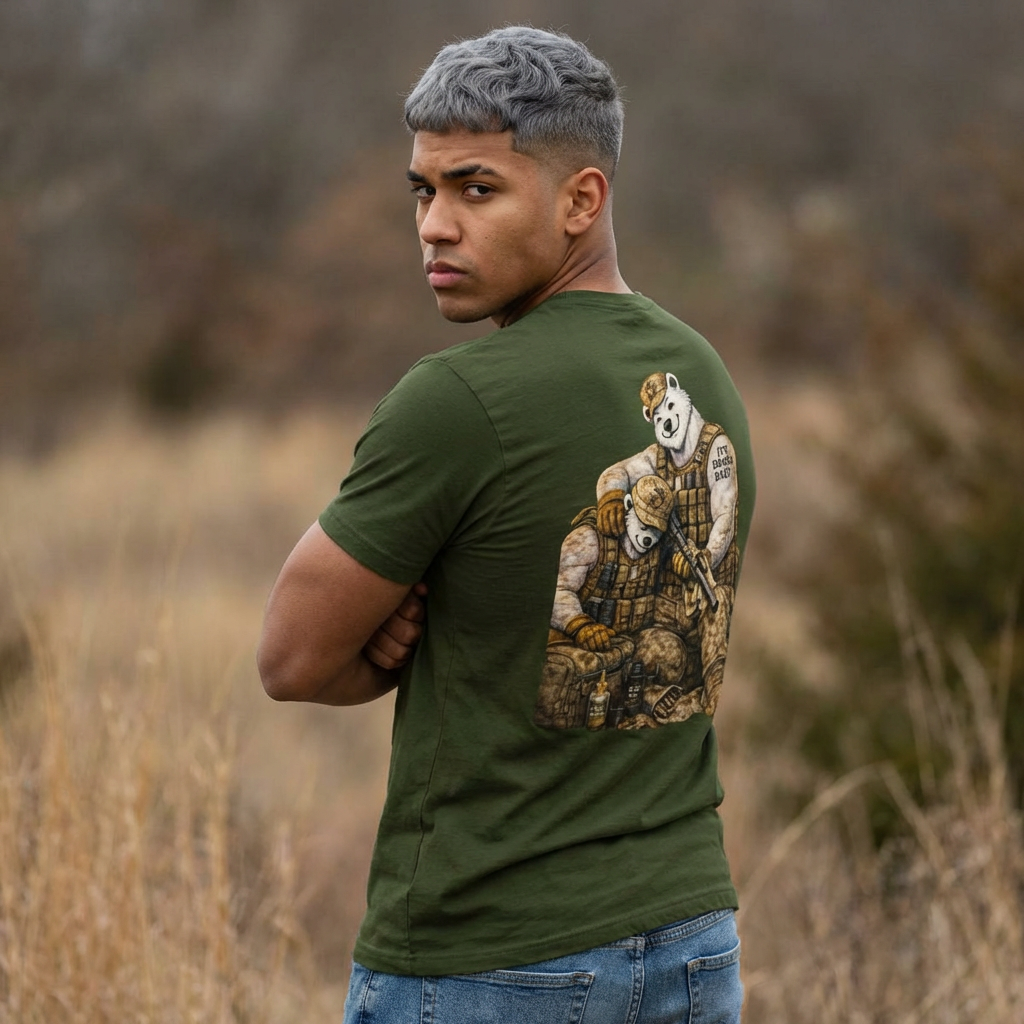 Military Cotton Crew Tee - Customizable