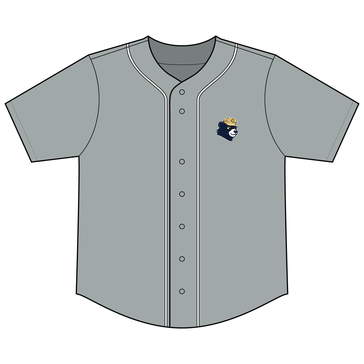 Military Bear Baseball Jersey — Tactical Soldier Graphic Short Sleeve Button-Up