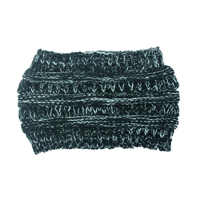 New Ponytail Beanie Women Stretch Knitted Crochet Beanies Winter Hats For Women Hats Cap Warm Lady Messy Bun Wholesale