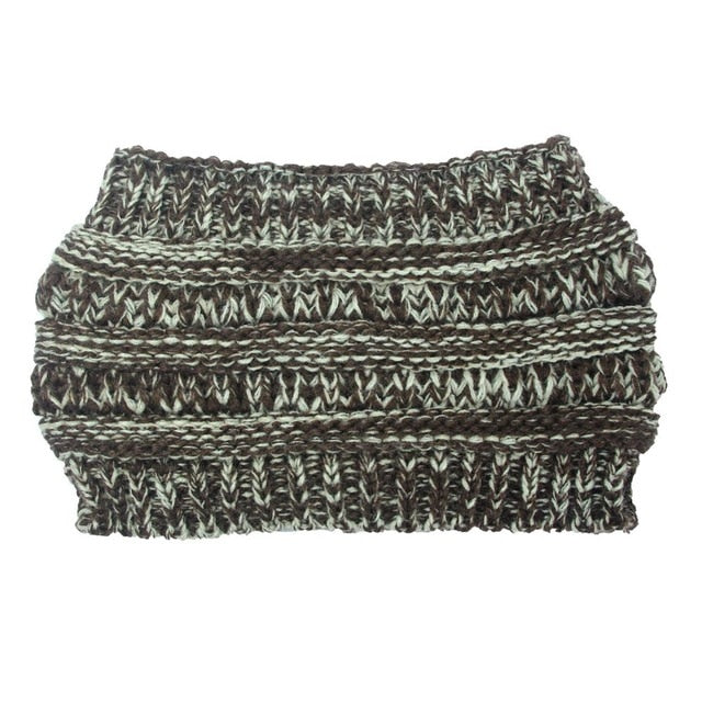 New Ponytail Beanie Women Stretch Knitted Crochet Beanies Winter Hats For Women Hats Cap Warm Lady Messy Bun Wholesale
